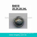 Antique silver plated plastic button (#B4818)